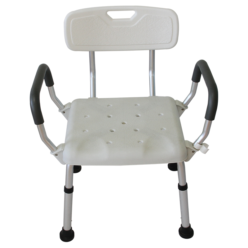 shower chair nga adunay likod ug mga bukton (2)